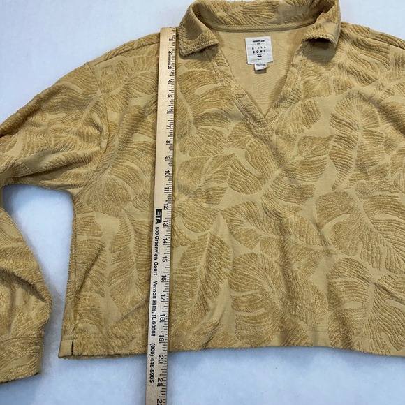 Billabong Essentials Womens Yellow Leaf Jacquard Terry Lounge Set Small - Picture 13 of 16